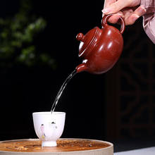 Juego de té Yixing Zisha, mineral en bruto, Dahongpao, olla de semillas de loto, tetera hecha a mano, para colección 2024 - compra barato