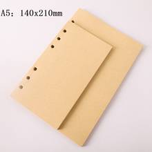 A5/A6 Blank Craft 6Holes Notebook's Inner Sheets, Filofax Diary Planner Filler Papers 40sheets/pc 2024 - buy cheap