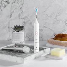 Ivismilha escova de dentes elétrica, escova ultrassônica, produto branqueador dental, 6 velocidades, modo de vibração, carregamento ultrassônico 2024 - compre barato