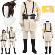 Fantasia de cosplay de attack on titan, uniforme de dia das bruxas com versão hange, zoé, reiner, braun, bodt, jean, kirston, ender, jarger 2024 - compre barato