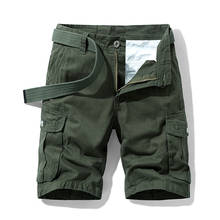 Pantalones cortos holgados de algodón para hombre, Bermudas masculinas tipo Cargo, de verano, novedad de 2020 2024 - compra barato
