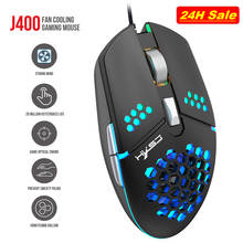 Lançamento mouse com fio para jogos, ventilador j400, macro programação, 8000dpi, ajustável, design antisuor, com luz de fundo para pc, laptop 2024 - compre barato