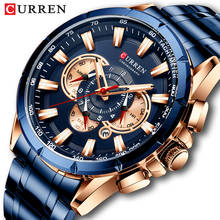 Curren Men’s Watches Top Brand Luxury Chronograph Quartz Men Watch Waterproof Sport Wrist Watch Men Stainless Steel Male Clock 2024 - buy cheap