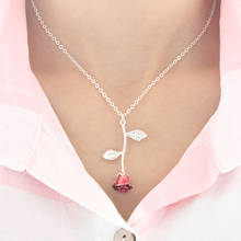 2019 Classic Alloy Rose Pendant Necklace 3 Color Attract  Lady Jewelry Metal Chain Necklace for Girlfriend Romance Birthday Gift 2024 - buy cheap