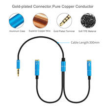 3.5mm Microphone Aux Cable 1 Male 2 Famle Cable Combo Extension Mobile Audio Adapter Splitter 2024 - buy cheap