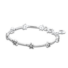 Clear CZ Celestial Stars Bracelets for Women 925 Sterling Silver Jewelry Female Bracelet Pave Stone Jewelry Silver Bracelets New 2024 - buy cheap