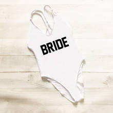 BRIDE Cross Back One Piece Swimsuit Swimwear Women High Cut Beachwear mayo Summer Bathing Suit monokini maillot de bain femme 2024 - buy cheap
