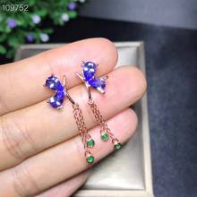 A particularly beautiful butterfly ear stud. Natural Tanzanite is a precious gem. 925 silver is not sensitive. 2024 - buy cheap