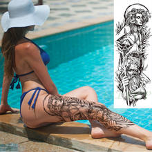 Waterproof Temporary Tattoo Sticker Arrow Medusa Sexy Girl Shark Zeus Skull Full Arm Leg Fake Tatto Flash Tatoo For Men Women 2024 - buy cheap