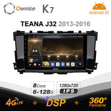 Rádio para carro ownice k7, android 10.0, estéreo, para nissan teana j32, suporte de câmera frontal 4g lte 2013, 2din, áudio automático 6g + 2016g 2024 - compre barato