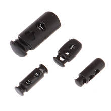 10pcs Plastic Stoppers Ends Toggles Clip For Shoes Black Push Cord Lock Spring Clasp For Apparel Bungee Elastic Rope Parts 2024 - buy cheap