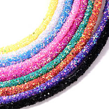 1Yard 6MM Resin Sequins Glitter Rhinestone Soft Rope Tube Cord Trimming For Garments Decoration Making Earrings Neklace 2024 - buy cheap