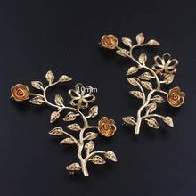 10pcs High Quality Brass Metal Casted Tree Leaf Branch Flower Charms Connectors Decoration Findings for DIY Jewelry Accessories 2024 - buy cheap