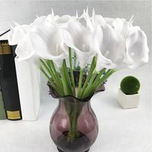 10Pcs PU Artificial Flowers Calla Lily Bunch Fake Flower Bouquet Table Home Wedding Decoration Fall Decor Artificial Calla Lily 2024 - buy cheap