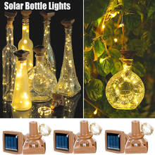 10/6/3pcs Solar Bottle Cork Lights String 10/20leds Copper Wire Fairy Garland Light for Wedding Christmas Holiday Party Decor 2024 - buy cheap