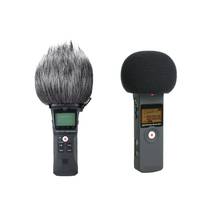Microfone de espuma filtro de vento, à prova de vento fofo para proteção de vento para zoom h1 prático gravador 2024 - compre barato