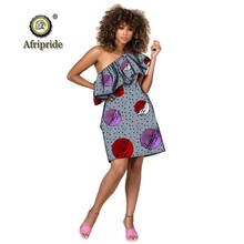 2019 african women`s dresses strapless sexy party mini dress wax cotton print dashiki dress ankara wax batik AFRIPRIDES1925086 2024 - buy cheap