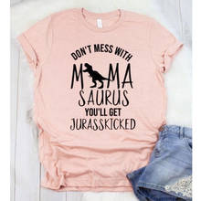 Camiseta de fantasia de mamasauro, camiseta que faz bem com mamãe e dinossauro divertido 2024 - compre barato