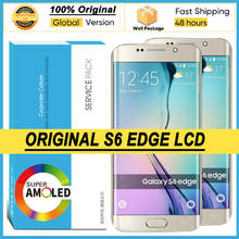 Blue/Gold/White Super AMOLED Display for SAMSUNG Galaxy S6 edge LCD with Frame G925 G925I G925F Touch Screen Repair Parts 2024 - buy cheap