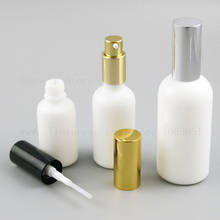 Round Empty glass bottle 15ml 1oz 30ml 50ml 100ml Essential Oil lotion e liquid Bottle With gold silver black pump 15pcs 2024 - buy cheap