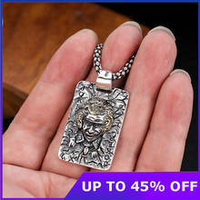 2021 Creative Clown Pure 925 Sterling Silver JOKER Portrait Necklace Pendant Fashion Jewelry Gifts For Women Men New Arrival 2024 - buy cheap
