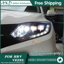 Headlights For HRV 2014-2019 DRL Day Run Light Head Lamp LED Bi Xenon Bulb Fog Lights Car Accessory Vezel 2024 - buy cheap