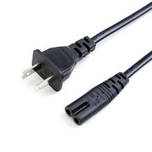 Black European America Lighting AC charging Power Cord 2pin C7 C8 to US EU Extension power cord for Table Lamp Flashlight 1.5M 2024 - buy cheap