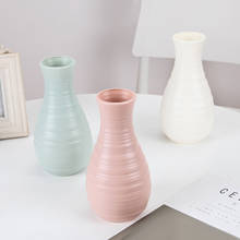 Nordic Modern Plastic Vase Innovative Flower Pot Home Decor Living Room Decoration Ornaments Home Imitation Glaze Vase 2024 - buy cheap