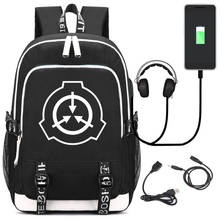 SCP безопасный защитный рюкзак, рюкзак, сумка для студентов, школьная сумка на плечо, сумка для ноутбука, Mochila, подарок с usb-портом 2024 - купить недорого