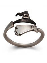 Женское украшение для Хэллоуина, милое Ювелирное кольцо для женщин, шляпка ведьмы, Швабра, тыквенная лампа, полые кольца для мужчин, подарки 2024 - купить недорого