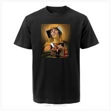 Camiseta de Pulp Fiction de la Virgen María para hombre, Camiseta divertida Vintage de algodón, Camiseta masculina de moda, camisetas de manga corta 2024 - compra barato