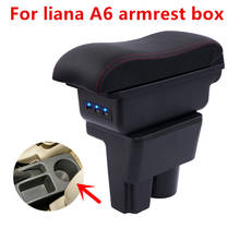 For Suzuki liana A6 armrest box USB Charging heighten Double layer central Store content cup holder ashtray accessories 2024 - buy cheap