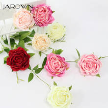 JAROWN Rosa Artificial Cabeças de Flor de Seda de Alta Qualidade Arco Flores Casamento Flores DIY Pano de Fundo Decoração Da Parede de Natal Decoração Do Partido 2024 - compre barato