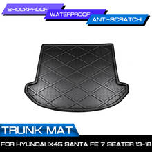 Alfombrilla para maletero trasero de coche, alfombrillas impermeables, bandeja antibarro, forro de carga para Hyundai IX45, Santa Fe, 7 asientos, 2013-2018 2024 - compra barato