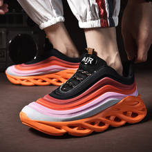 2019 осень Для мужчин большие Размеры 46 массивные кроссовки для бега, обувь для мужчин; на платформе; спортивная обувь, визуально увеличивающая рост; беговая Обувь blade 2024 - купить недорого