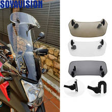 Motorcycle windshield extension bracket Adjustable Clip On Spoiler Windscreen Air Deflector For BMW Honda Suzuki Yamaha Kawasaki 2024 - buy cheap