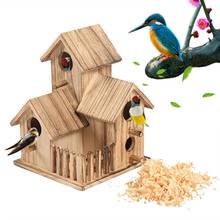 Cama de jaula para pájaros, casa de alimentación, nido de cría de aves al aire libre, decoración para el hogar, jardinería, niños 2024 - compra barato