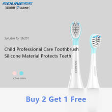 SOUNESS Replacement Toothbrush Head for SN201 Sonic Electric Children Soft Brush Head Child Kid Silicone Toothbrush Heads 2024 - buy cheap