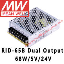 Mean Well-fuente de alimentación conmutada de doble salida, RID-65B, 68W, 5V/24V, tienda en línea meanwell 2024 - compra barato