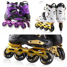 Роликовые коньки Slalom FSK для молодых мальчиков и девочек, 4 колеса типа роликовых коньков, уличные коньки для катания на коньках 2024 - купить недорого