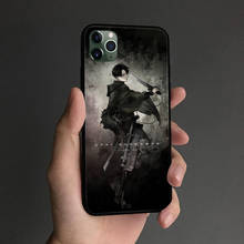 Capa de celular levi ackerman, capinha de anime para iphone se 6s 7 8 plus x xr xs 11 pro max samsung s note 8 9 10 20 plus ultra 2024 - compre barato