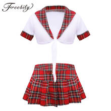 Sexy Schoolgirl Cosplay Role Play Costumes Plaid Night Halloween Women Roleplay Sex Uniform Erotic Costume Sexy Naughty Lingerie 2024 - buy cheap