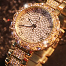 Часы наручные xfcs женские кварцевые аналоговые, люксовые золотистые с браслетом из нержавеющей стали с бриллиантами 2024 - купить недорого