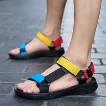 Aodlee sandálias masculinas de verão, sapatos de praia para homens, chinelos esportivos tipo gladiador 2024 - compre barato