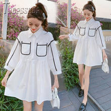 2020 Summer New Loose Long Sleeve Women Dress White Color Female Dresses 2024 - buy cheap
