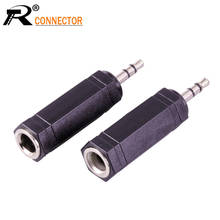 3Pcs  6 Corners Audio Connector 3 Pole Jack 3.5 MM Plug to Jack 6.35 Stereo Female Socket Adapter 2024 - buy cheap