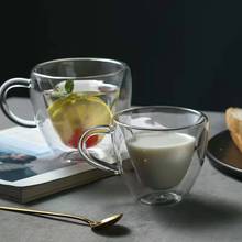 Creative Heart Love Shaped Double Wall Glass Coffee Mug Resistant Kungfu Tea Mugs Milk Lemon Juice Cup Drinkware Lover Cups 2024 - buy cheap
