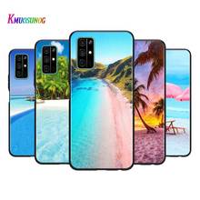 Summer Beach Sunset On Sea for Huawei Honor 30 20S 20 10i 9S 9A 9C 9X 8X 10 9 Lite 8A 7C 7A Pro Soft Black Phone Case 2024 - buy cheap