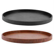 Round Shape Wood Serving Tray Tea Coffee Table Tray Serving Breakfast Trays Tea Coffee Snack Food Meals Storage Tray 2024 - buy cheap