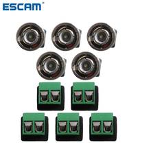ESCAM 10 pçs/lote Mini Coax CAT5 Para Camera CCTV Vídeo Balun BNC Conector Adaptador de câmera IP POE cctv testador FC 2024 - compre barato
